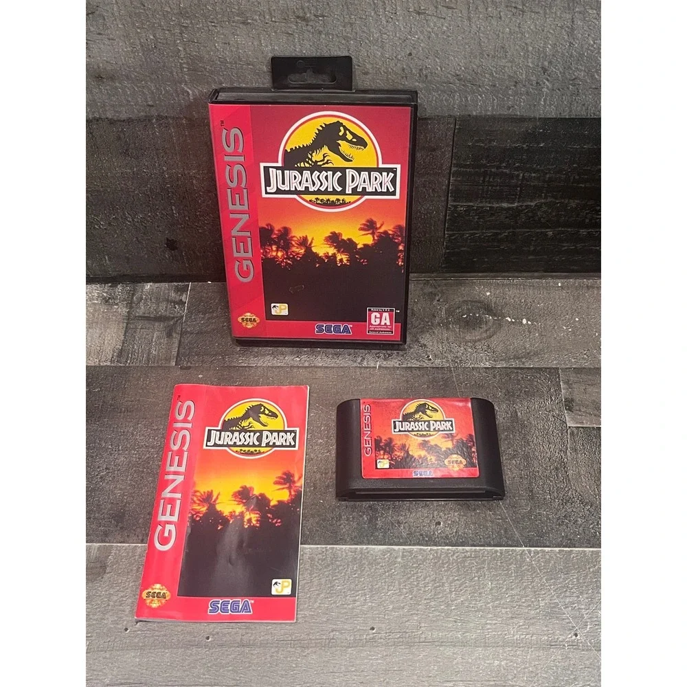 Jurassic Park Sega Genesis CIB Complete with Manual and Case Retro Video Game